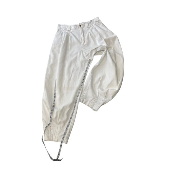 Free People White Barcelona Balloon Pleated Pants 12 - Picture 14 of 16